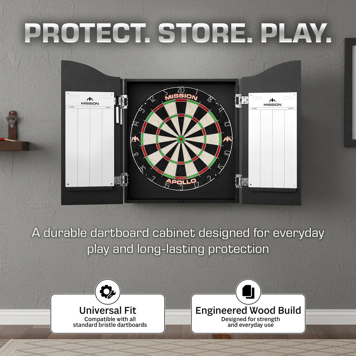 Mission Darts | Objetivo de Dardos de Lujo Resistente con marcadores