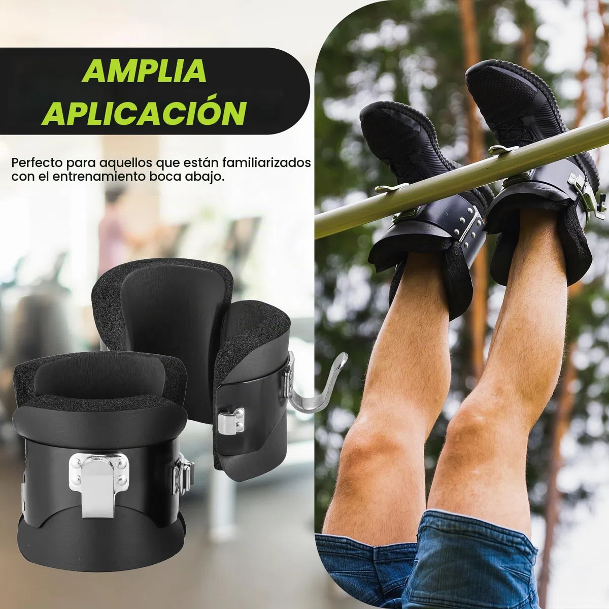 Botas de inversión de gravedad, botas de gravedad para colgar boca abajo con 2 ganchos de gravedad, botas de inversión antigravedad para ejercicio físico de gimnasio, abdominales, abdominales,
