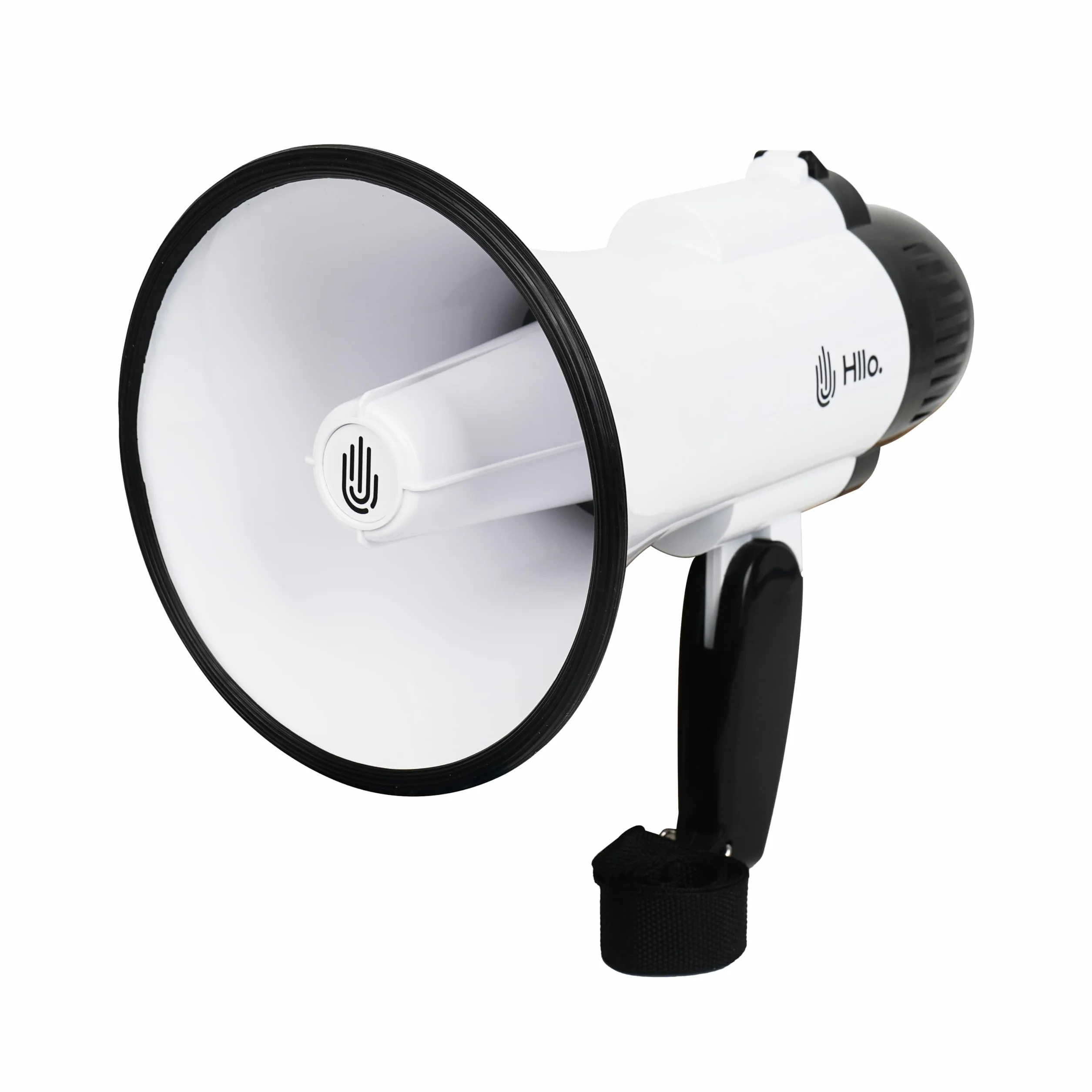 Pequeño Megáfono 108dB con Sirena, Control de Volumen, Alcance 200m, 4 Pilas D