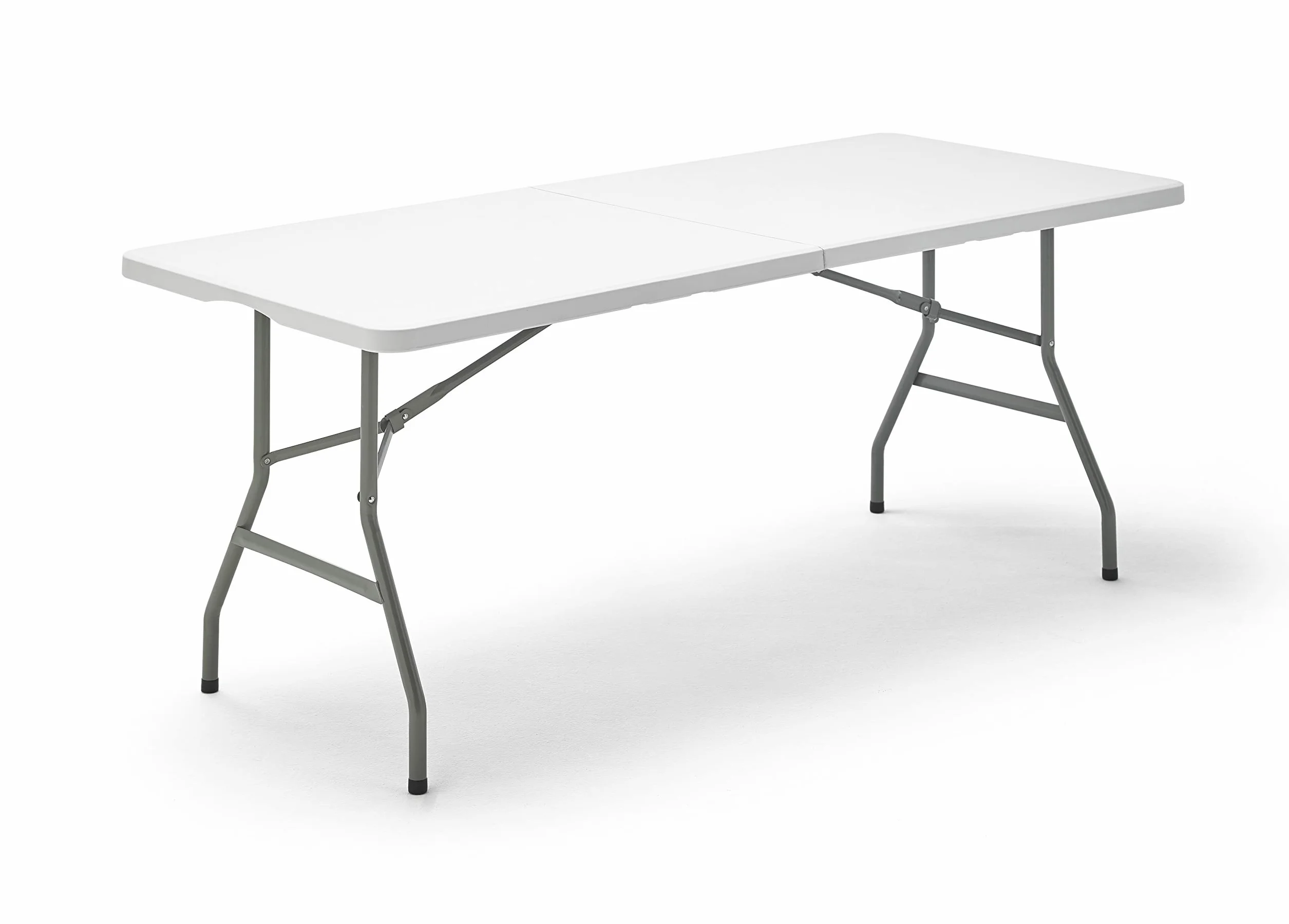 KG KITGARDEN - Mesa Plegable Portátil Multifuncional, 180x74x74cm, Blanco