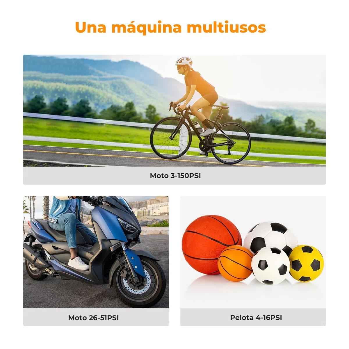 150PSI mini Bomba Bicicleta, YOUNGDO inflador electrico con Manómetro Digital, Función Auto Stop Tipo-C Bomba de Aire Eléctrica para Bicicleta con Válvula Presta y Schrader para Bicicleta, Moto, Balón