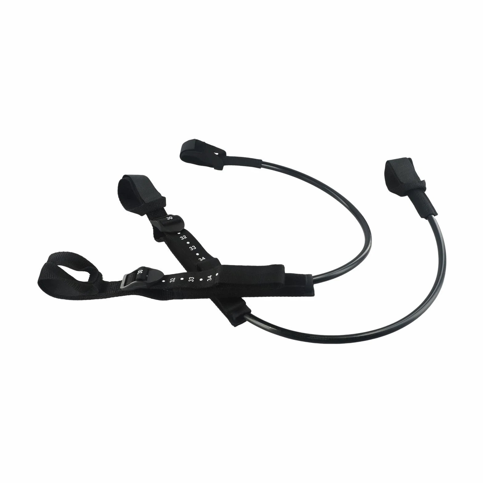 Línea de arnés de windsurf, rango ajustable 28 34 pulgadas, paquete de 2, color negro (28-34 pulgadas)