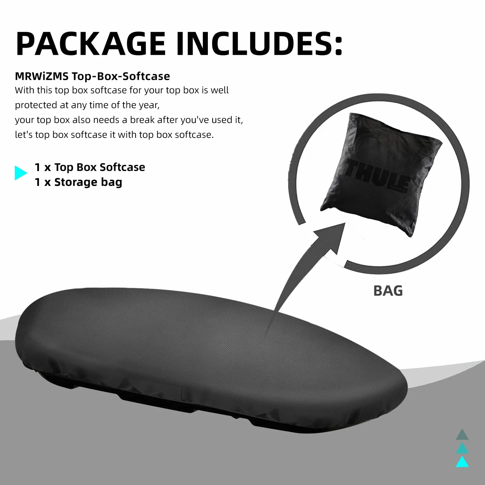 Funda Cofre, Funda para Bicicleta, Mejor Protección para Cofres de Techo, Funda Cofre (L232xW95xH47cm)