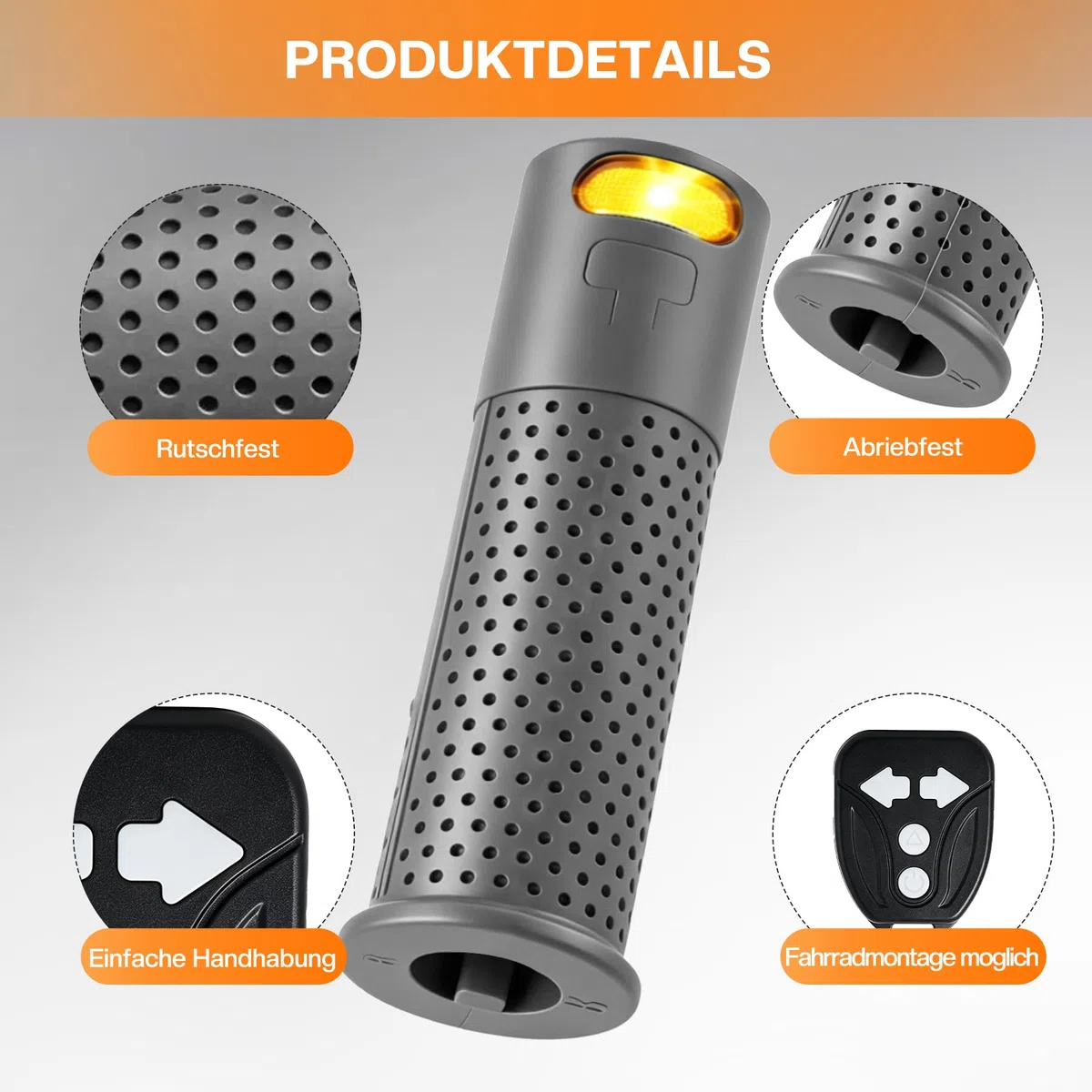 Intermitentes para Patinete Eléctrico con Luz en el Manillar, Compatible con Manillares de 16 a 22.5 mm, Luces de Advertencia para Xiaomi M365/ Ninebot MAX G30/ G30D, Accesorios para Patinete