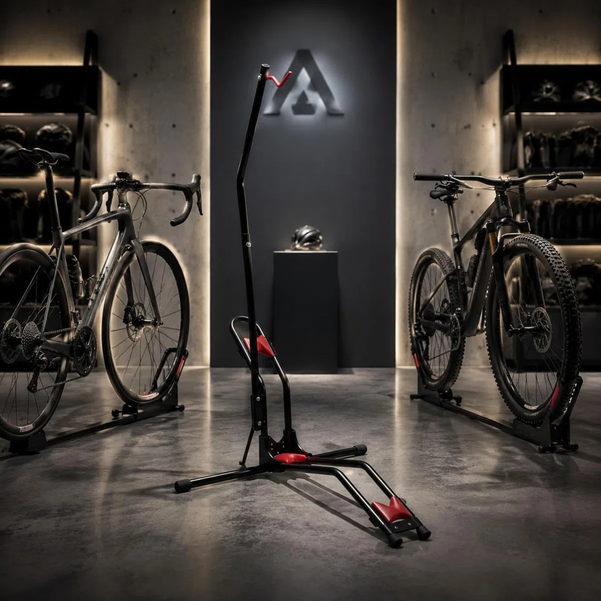 Baoblaze Soporte para Bicicleta Soporte Aparcamiento Bicicleta Soporte Expositor Caballete Suelo Ajustable Sostiene en Posición Vertical Ocupa Poco Espacio Adecuado para Portales