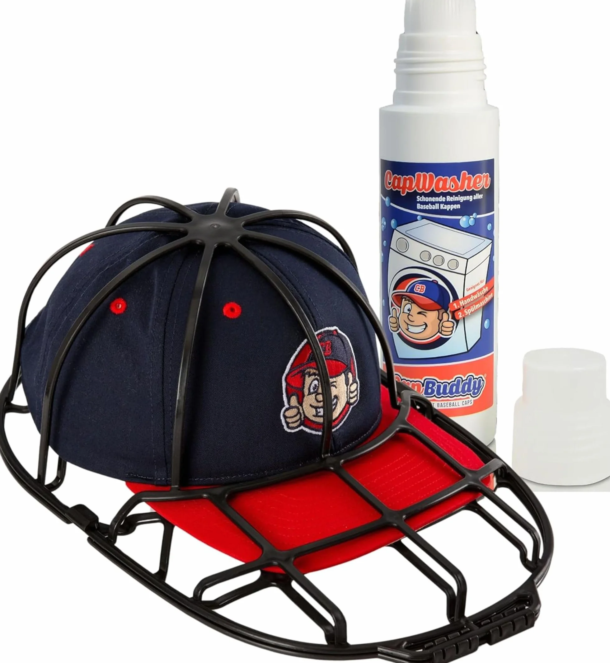 Kit Completo para Limpiar Gorras de Béisbol con Cap Washer Botella y Cepillo