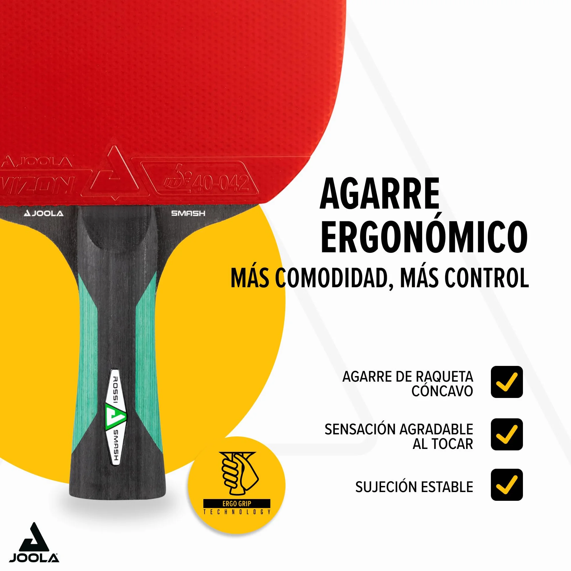 JOOLA Rosskopf Smash Pala de Tenis de Mesa, Unisex Adulto, Multicolor, Talla Única