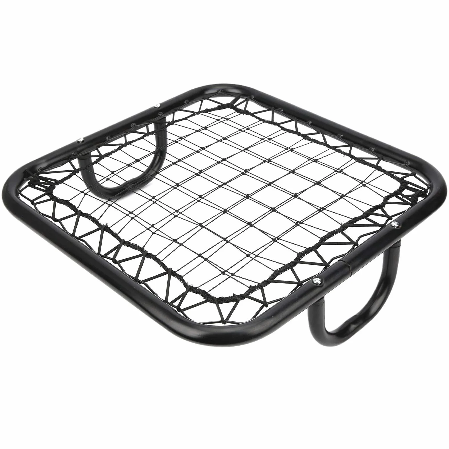 Rebotador de Fútbol Portátil, Equipo de Entrenamiento de Portero de Tamaño Pequeño con Diseño Desmontable y Tornillos de Acero Inoxidable, para Puerta de Fútbol Negro 50x50x12cm
