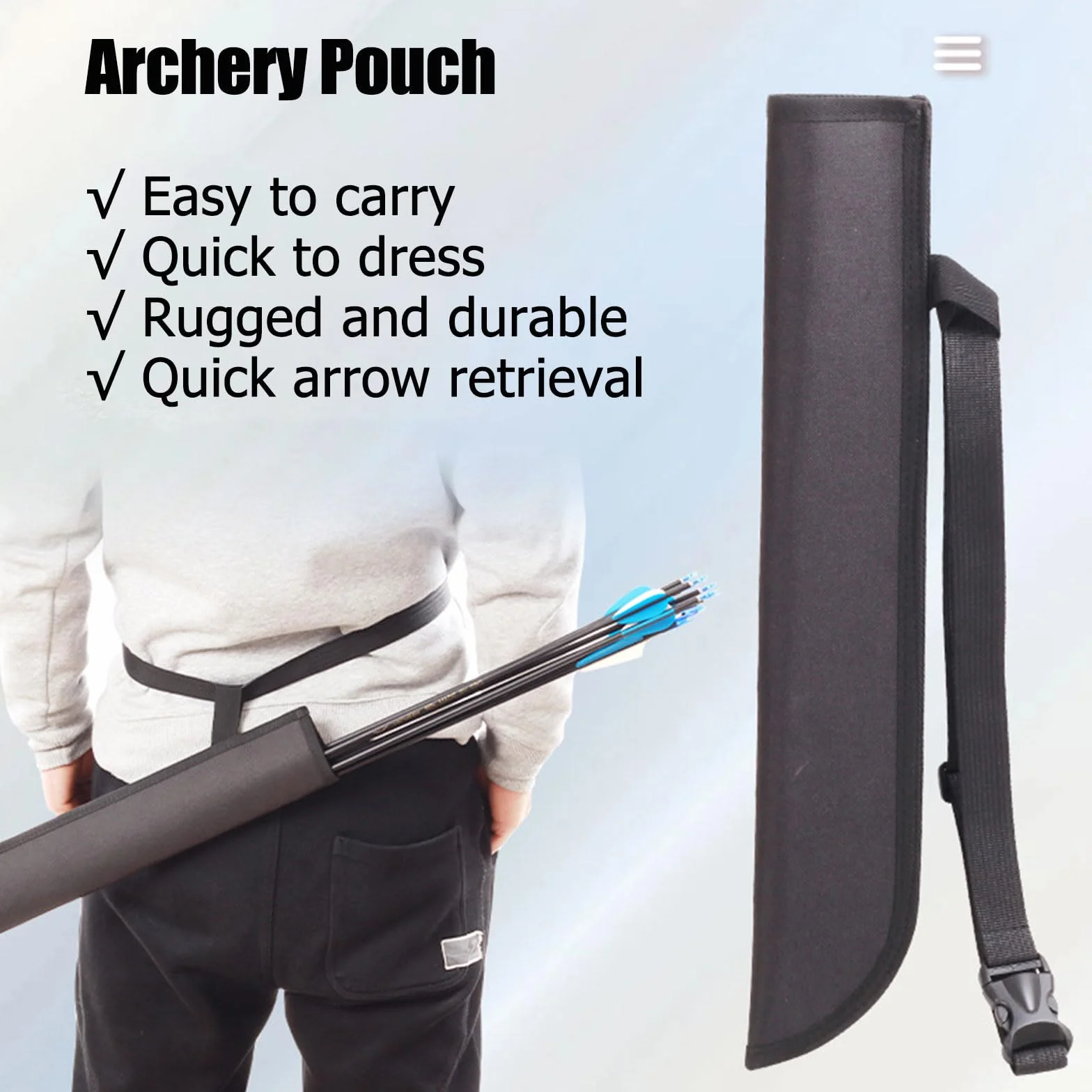 Carcaj de Flecha Ajustable para Arco Tiro al Aire Libre