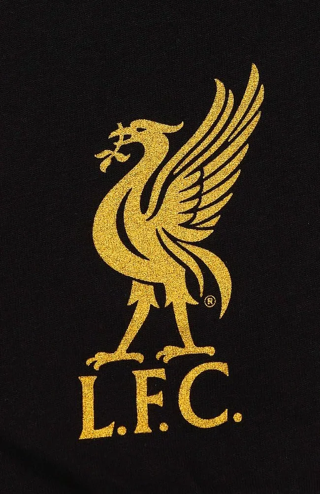 Liverpool Football Club - Conjunto de pijama largo para hombre, color negro y dorado