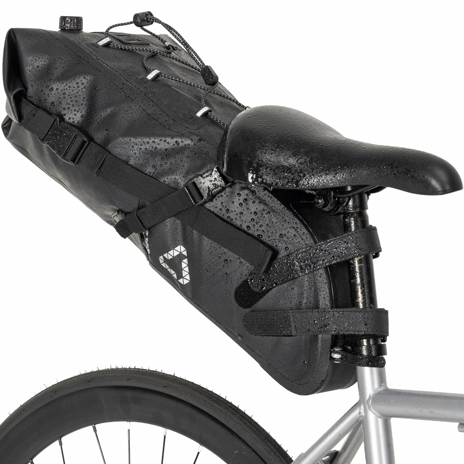 Bolsa para sillín de bicicleta KEMIMOTO 15L, 100% impermeable, bolsa para sillín de bicicleta, bolsa para asiento de bicicleta, bolsa para sillín de bicicleta para bicicleta eléctrica y MTB, con