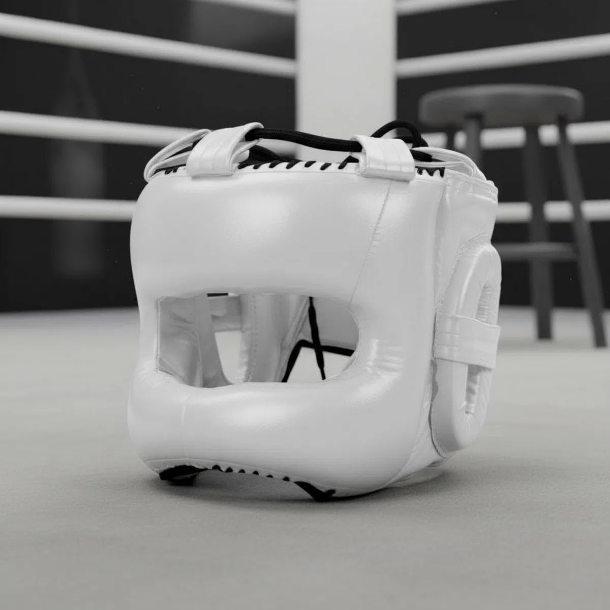 predolo Casco de Boxeo con Barra Procción Completa Proctor Facial de Boxeo Acolchado Casco Sparring Cerrado para Adultos, Lucha, Competición
