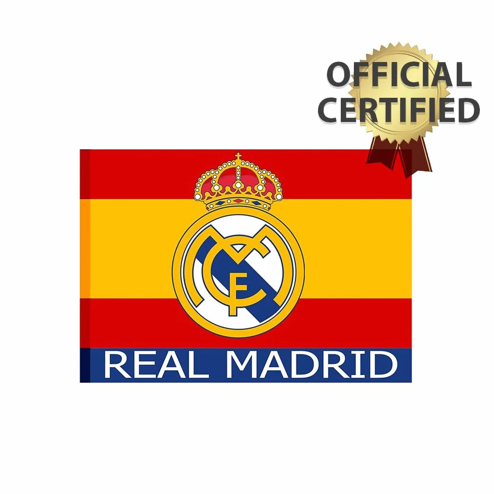 Bandera Gorro Bufanda Oficiales de Fútbol Equipación Oficial Regalo Equipo RMadrid