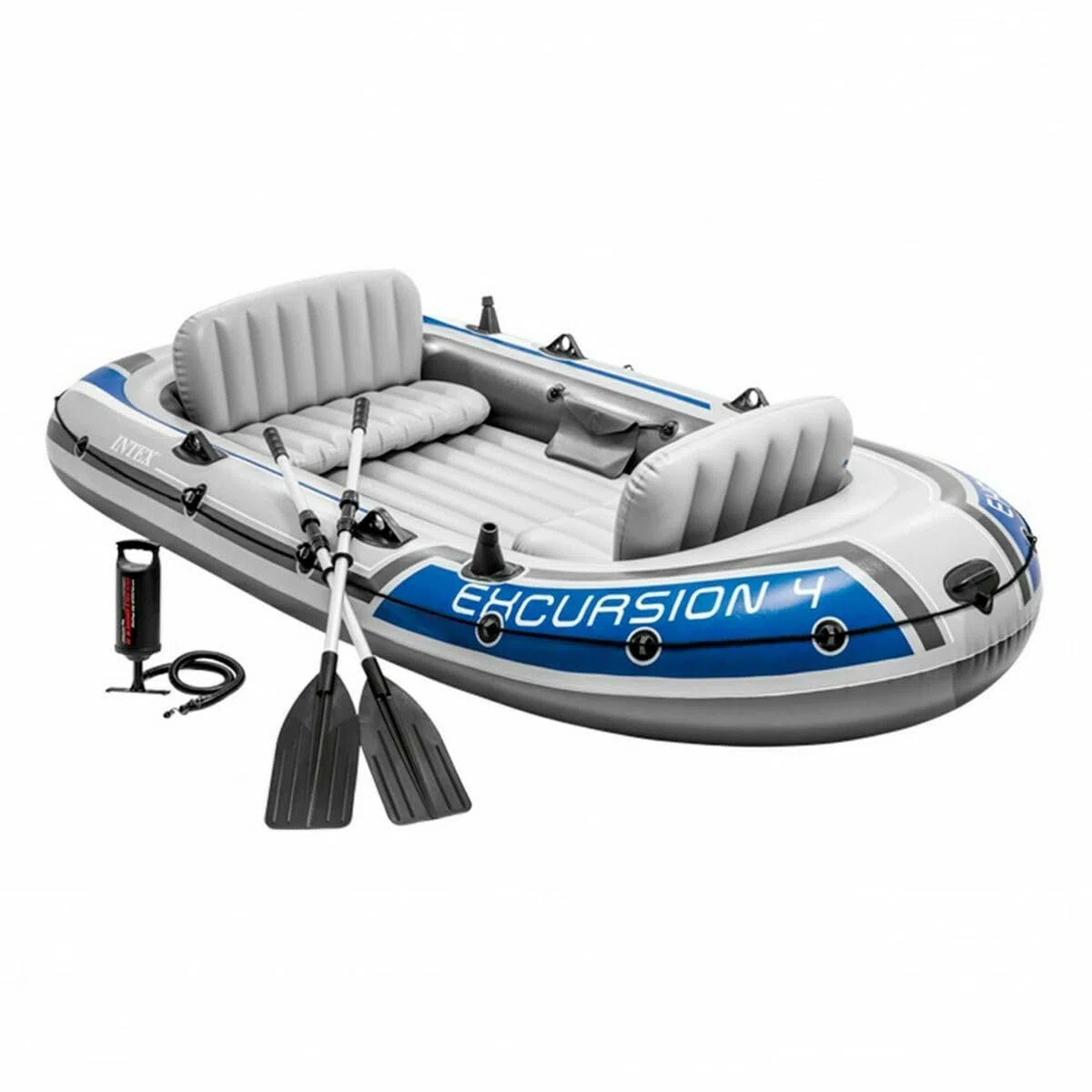 Intex 68324 modelo Excursion 4 – Lancha convertible en lancha motora, 400 kg / 4 personas