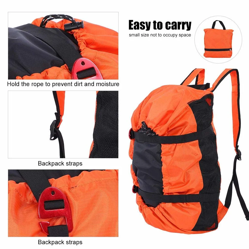 Dilwe Bolsa de Cuerda de Escalada, Bolsa de Cuerda Impermeable Plegable Equipo de Escalada Bolsa de Transporte Bolsa de Cuerda de Escalada Bolsa Deportiva Bolsa de Herramientas