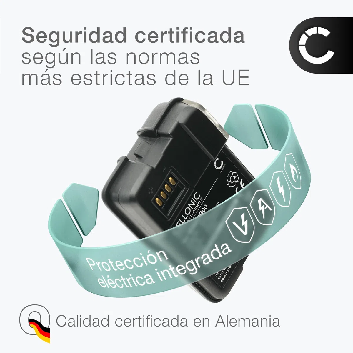 CELLONIC 1x Batería para Iluminación y Linternas Compatible con Petzl Swift RL, Swift RL Pro, E092DB00 - (2350mAh, 3.7V)