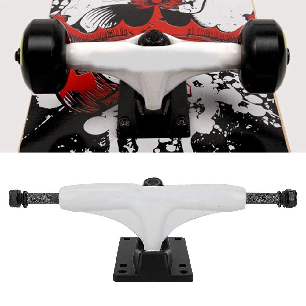 Alomejor 2 Unidades Camiones para Skateboard Profesional 4-8 Pulgadas de Aleación de Aluminio y Magnesio, Trucks para Patineta Longboard Reemplazo Estándar, Ideal para Patinar Urbano y Acrobacias