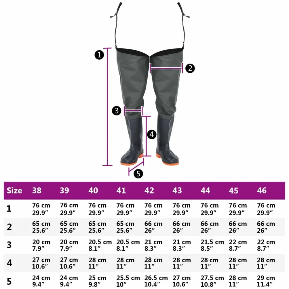 vidaXL Botas de Pesca Impermeables para Hombre
