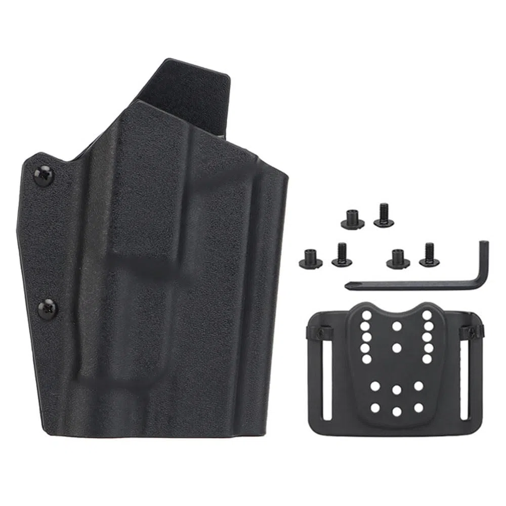 Kydex Funda Táctica Ligera para G 17/19/19X/45 con TLR-1 Linterna Pistola Funda De Liberación Rápida QLS Kit Airsoft Gear