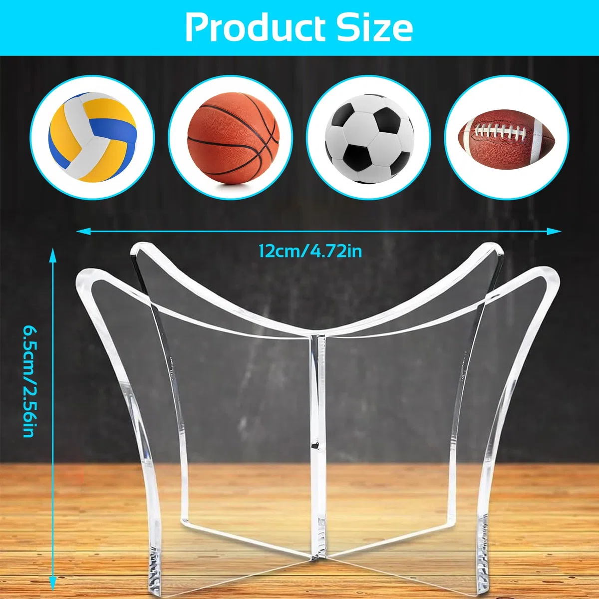 3 Soporte de Balón,Bola Acrílico Soporte,Soporte de Pelota,Soporte de Bola Transparente,Soporte Balones De Fútbol, para Fútbol, Bolos, Baloncesto, Voleibol y Balonmano
