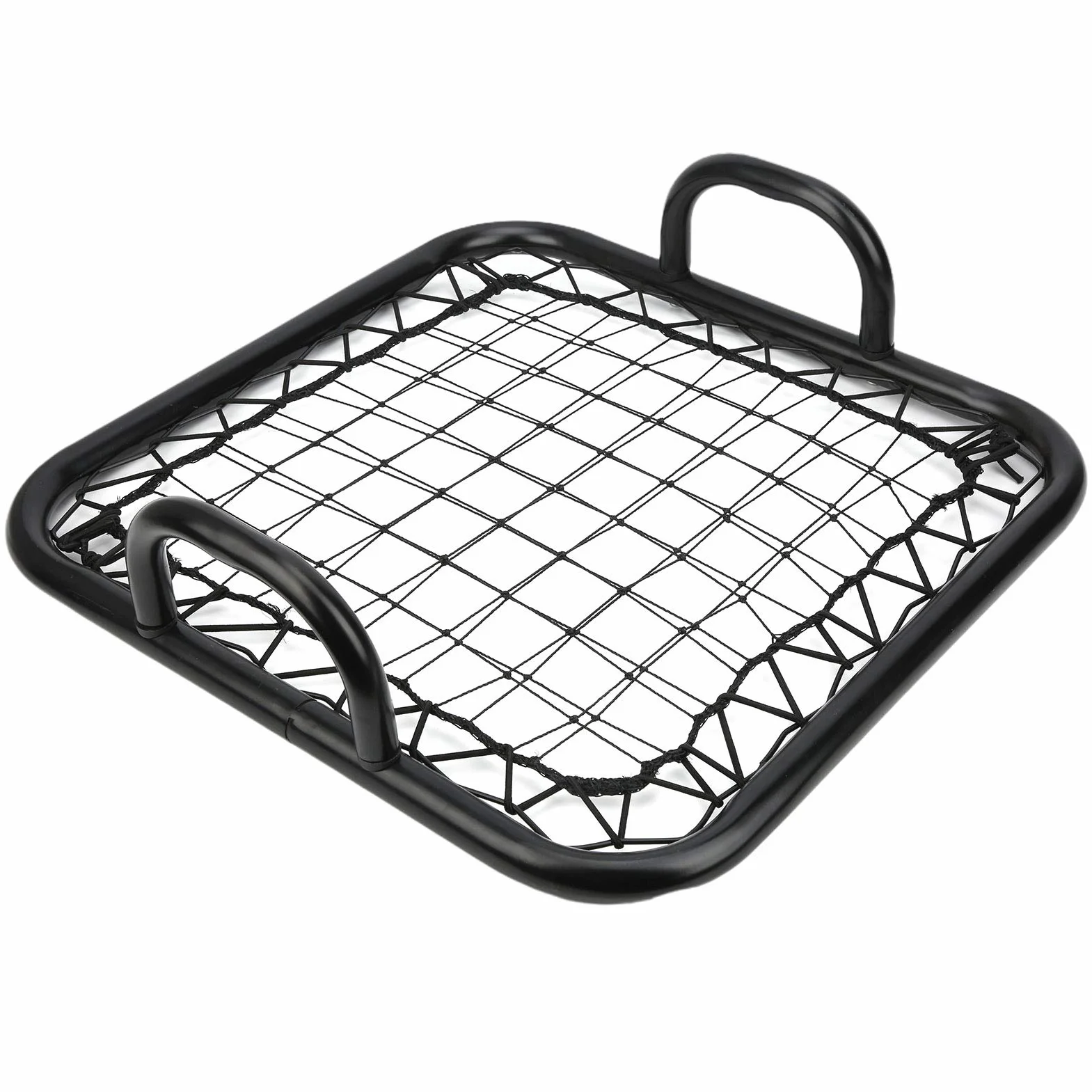 Rebotador de Fútbol Portátil, Equipo de Entrenamiento de Portero de Tamaño Pequeño con Diseño Desmontable y Tornillos de Acero Inoxidable, para Puerta de Fútbol Negro 50x50x12cm