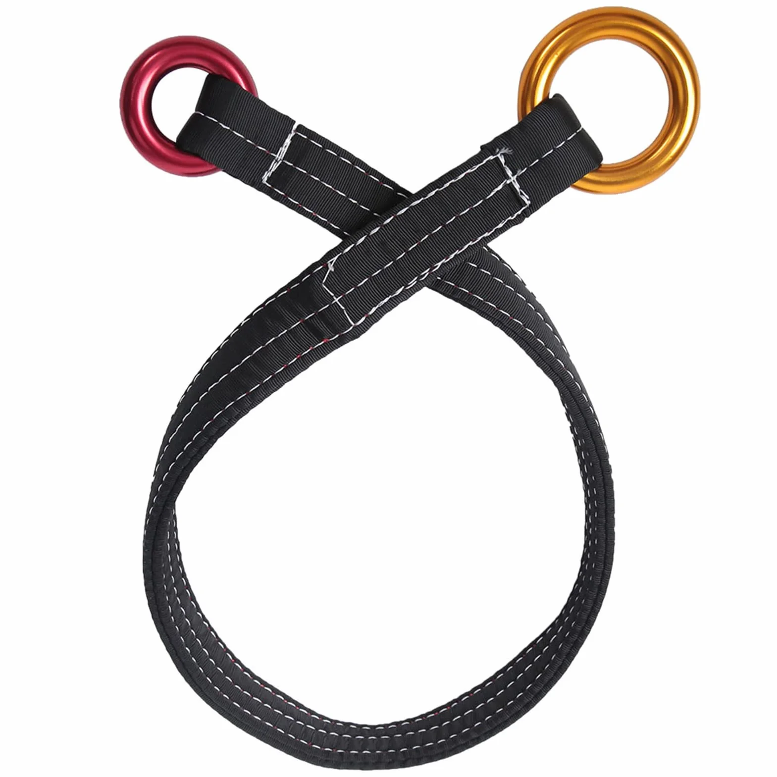 Demeras Cordón de árbol de Escalada de 120 CM Cordón de Alambre de Rescate de árbol de Escalada al Aire con 2 Anillos Colgantes para Escalar