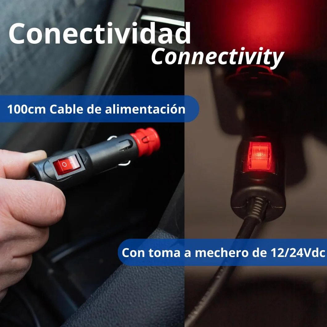 Bandera LED DE Blanco + ESPAÑA -12-24V