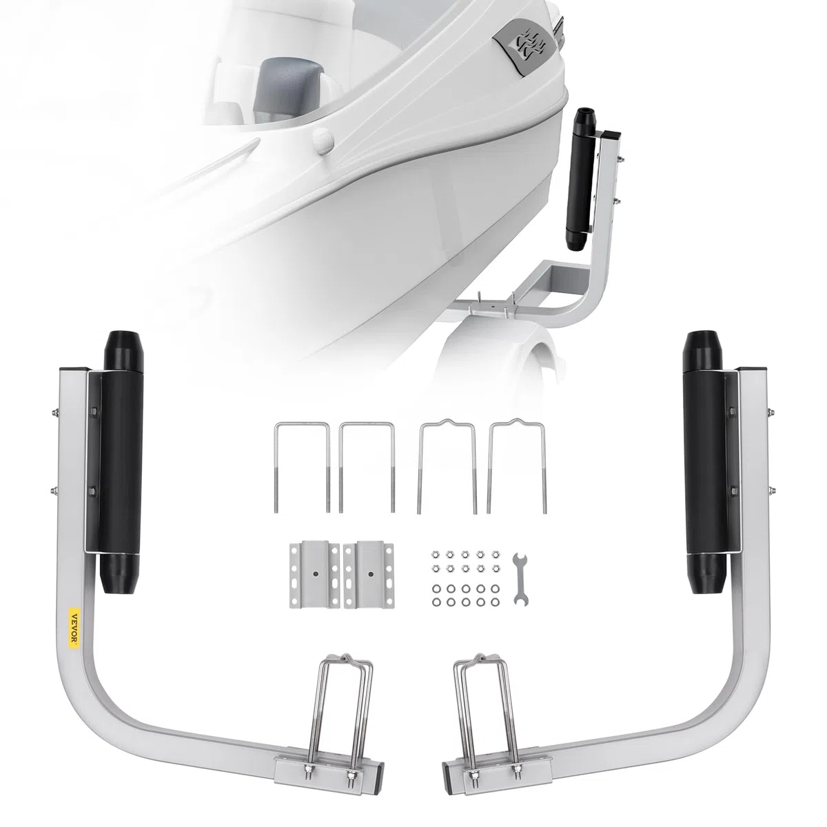 VEVOR Guía de remolque para barco, 20 a 60 pulgadas, diseño ajustable, 2 guías de remolque (forma de L, forma de T, forma de C, forma de π)