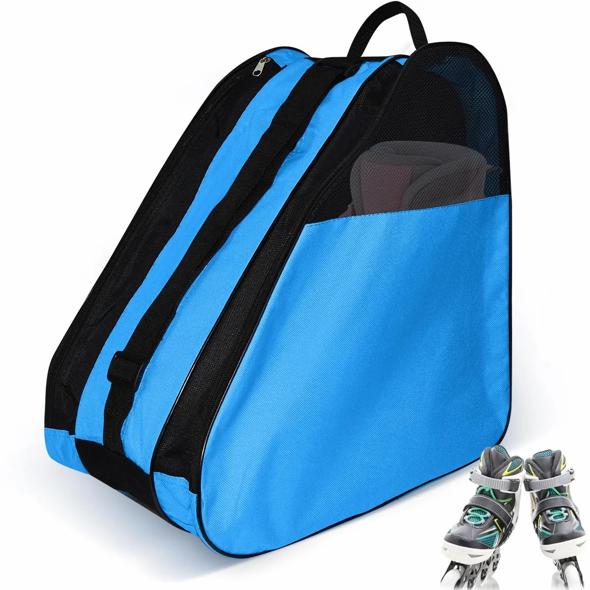 Bolsa para Patines En Linea con Casco y Protecciones, 3 Compartimentos, Correa Ajustable