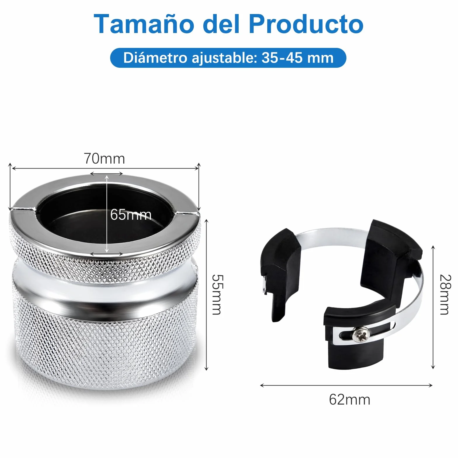 Fork Seal Driver 30-45 mm, Retenes Horquilla Moto de Acero al Carbono con 2 Anillos de Sellado