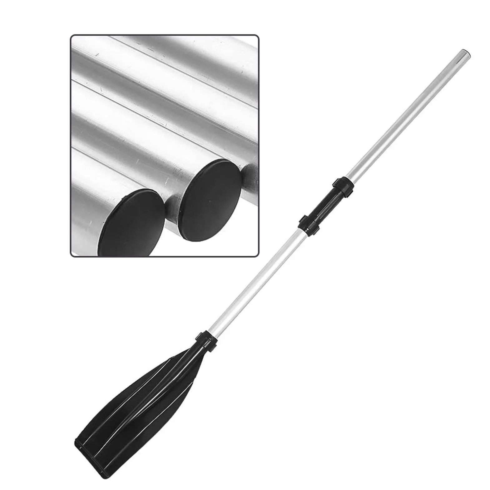GOTOTOP Remo de kayak de aluminio, 2 unidades, 126 cm, remo para kayak, tabla de remo, para canoa, kayak, tabla de surf, bote inflable, -
