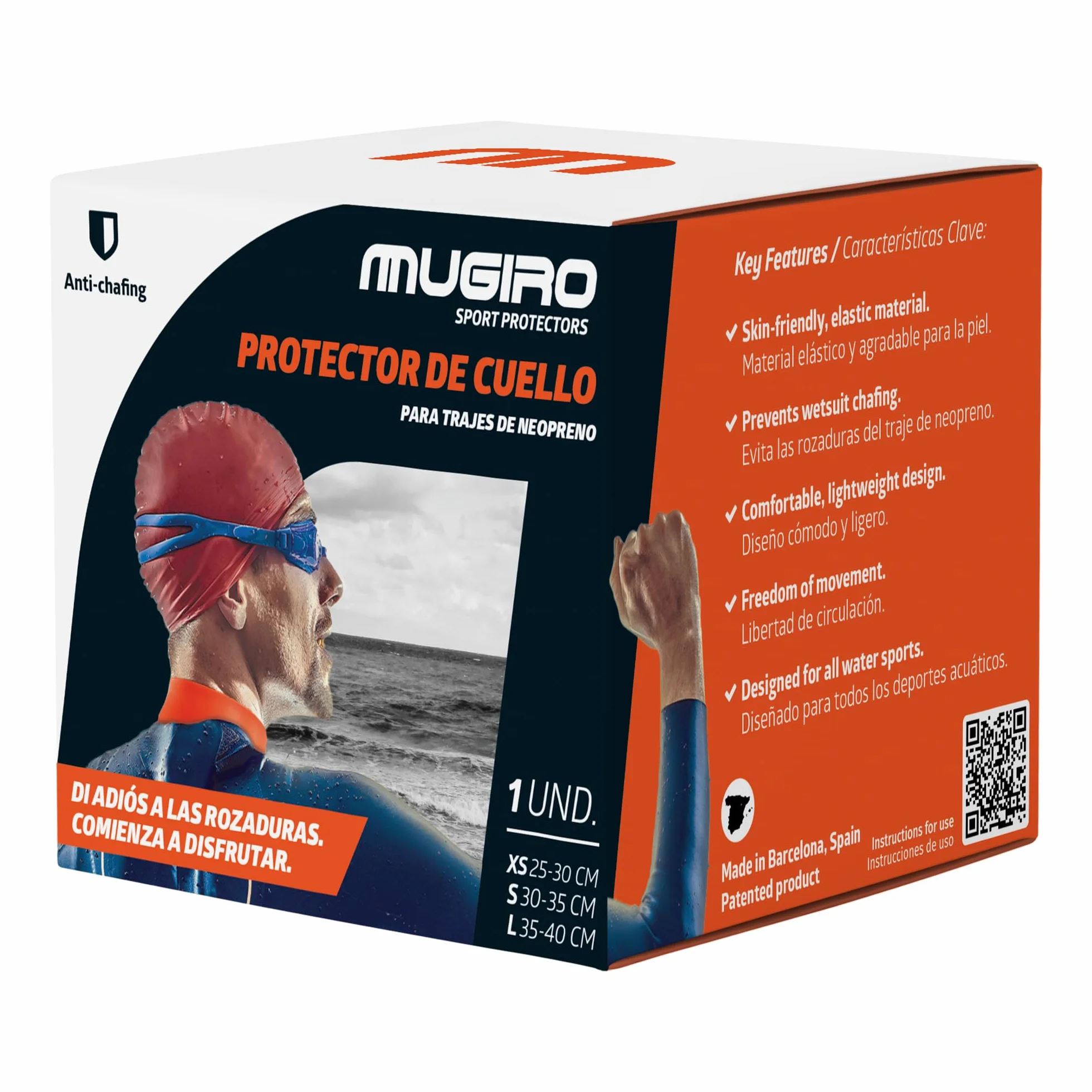 Mugiro Protector de Cuello Neopreno para Buceo Natación Surf 5mm Hecho en España