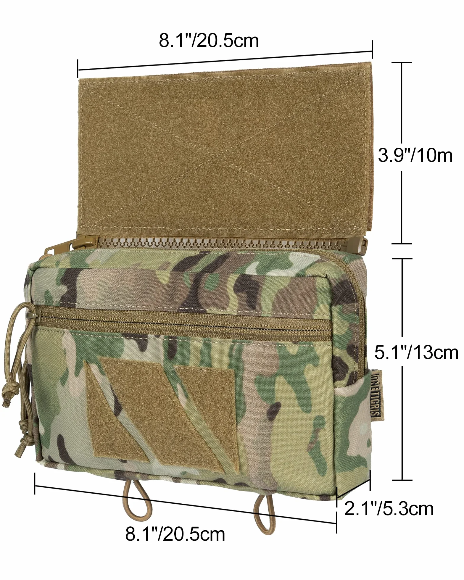 OneTigris Bolsa desplegable IFAK Pouch, Bolsa organizadora Frontal para Chaleco táctico, Bolsa de Primeros Auxilios para Camping