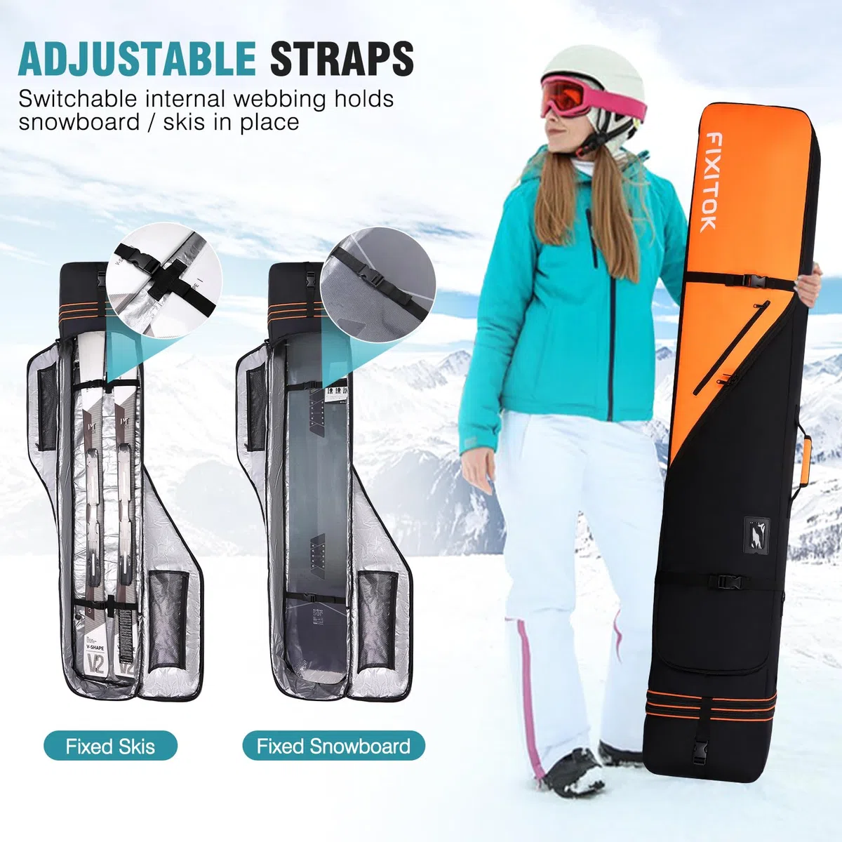 FIXITOK Bolsa de snowboard