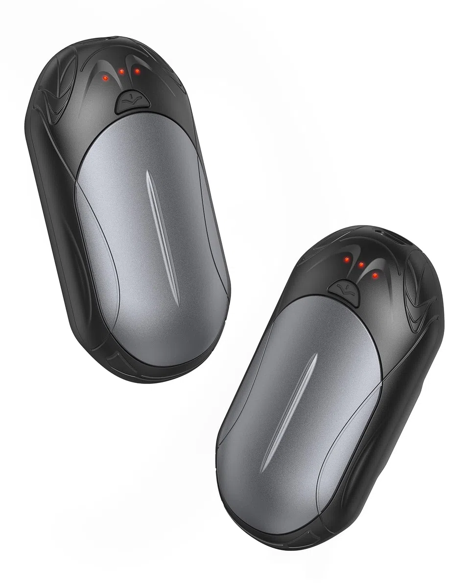 VIYISI Paquete de 2 Calentadores de Manos Recargables, Calentadores de Manos Eléctricos Reutilizables 6000mAh para hasta 20 hrs de Calor, Calentador USB Caza, Juegos, Golf Camping