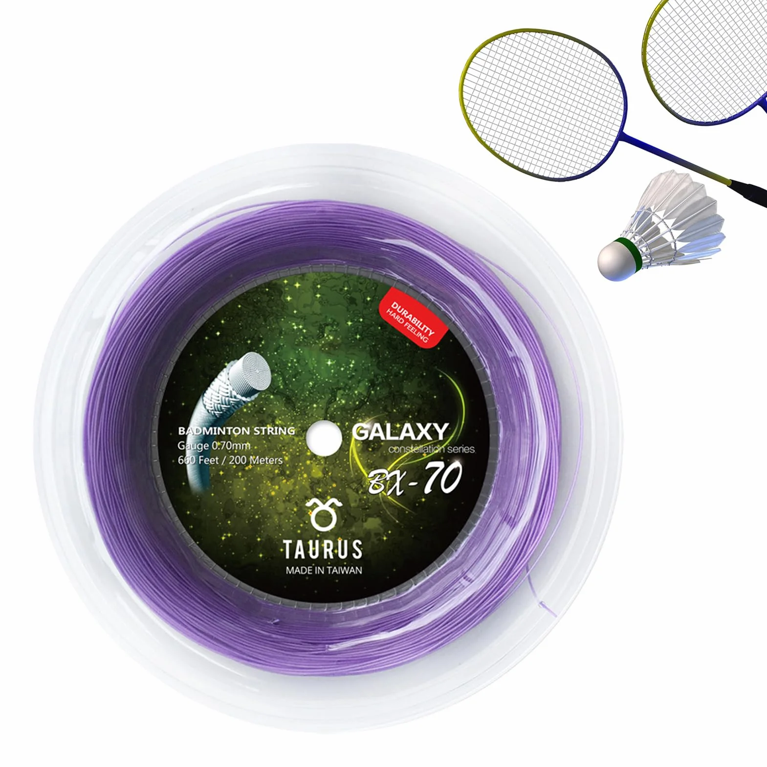 Genérico Cuerda para Bádminton - Raqueta De Bádminton con Hilo De Reemplazo - 200 Metros Elástica para Práctica Deportiva Y Uso Intensivo