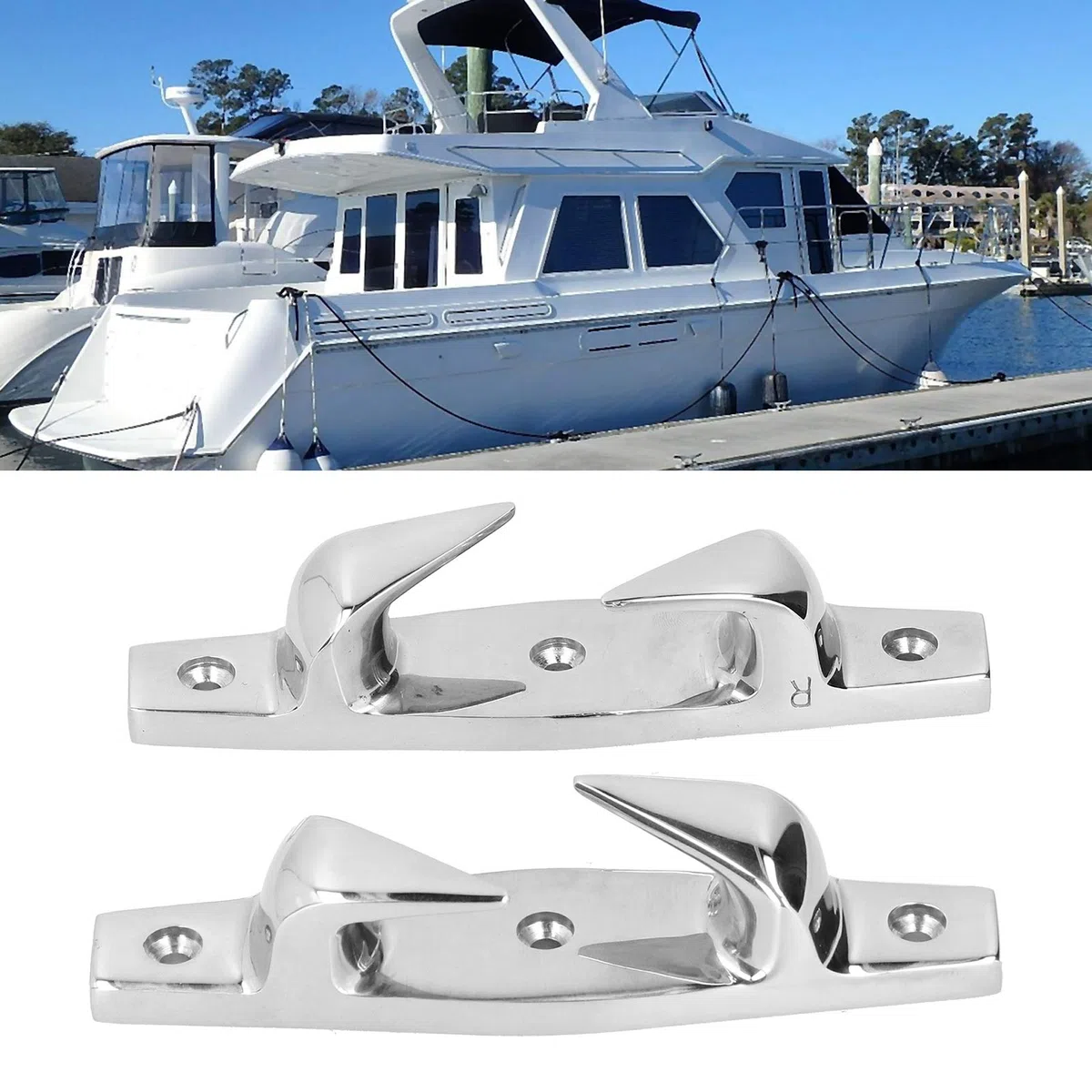 2 piezas de 6 pulgadas de arco, guía de cuerda, listón de anclaje, listones de amarre, guía de acero inoxidable izquierda derecha para yate de barco marino