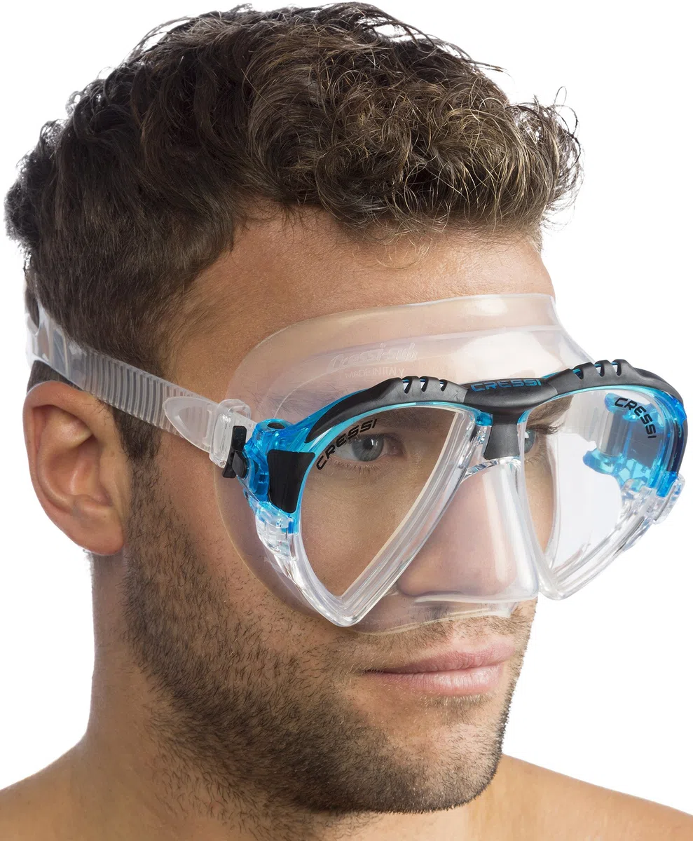 CRESSI Matrix Máscara Buceo Doble Lente Bajo Volumen con Amplio Campo de Visión Silicona Cómoda para Apnea Snorkel Submarinismo Profesional Adulto Unisex