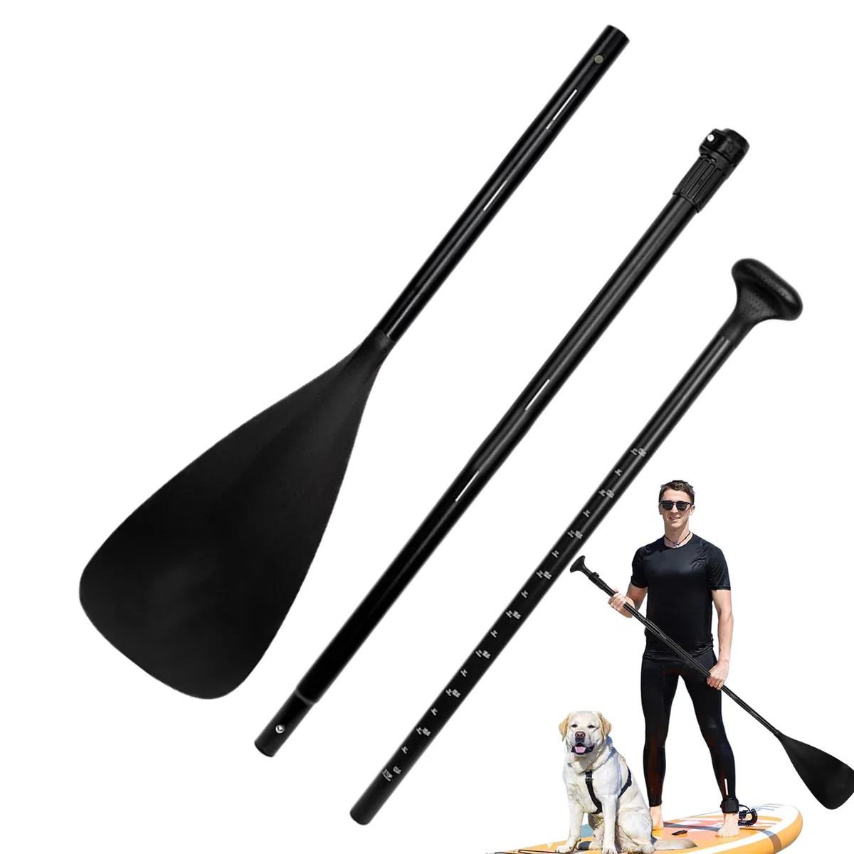 Pala de Paddle - Pala Flotante Ligera | Herramienta De Remo Extraíble Accesorios para Canoa Actividades De Pesca Aventura Al Aire Libre Principiantes Navegación