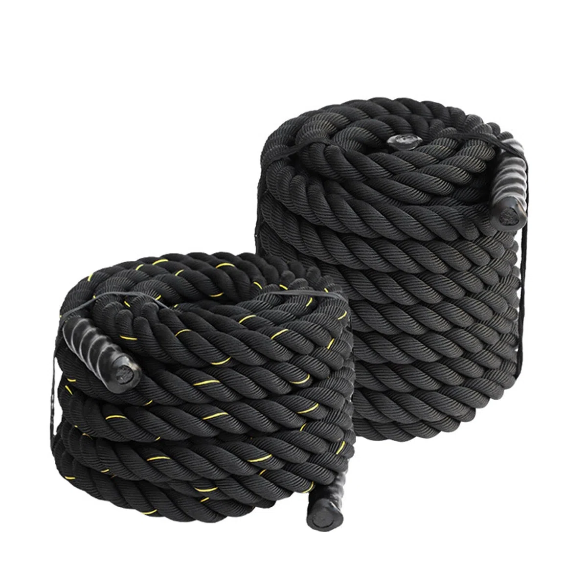 Cuerda de Batalla Cuerda de Ejercicio Cuerda de Escalada Duradera Cuerda de Entrenamiento Ejercicio Cuerdas Pesadas, 25 mm x 2.8 m Negro
