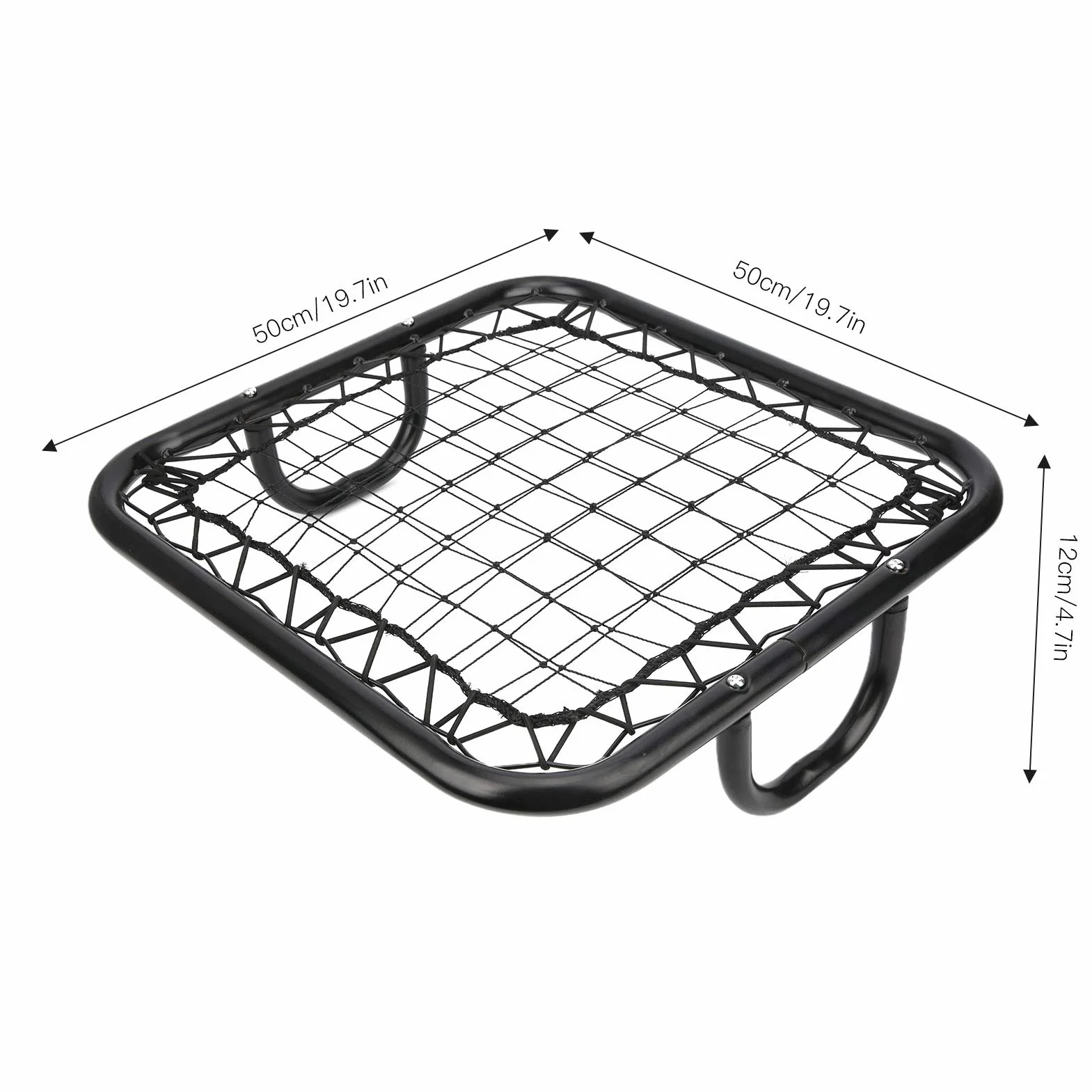 Rebotador de Fútbol Portátil, Equipo de Entrenamiento de Portero de Tamaño Pequeño con Diseño Desmontable y Tornillos de Acero Inoxidable, para Puerta de Fútbol Negro 50x50x12cm