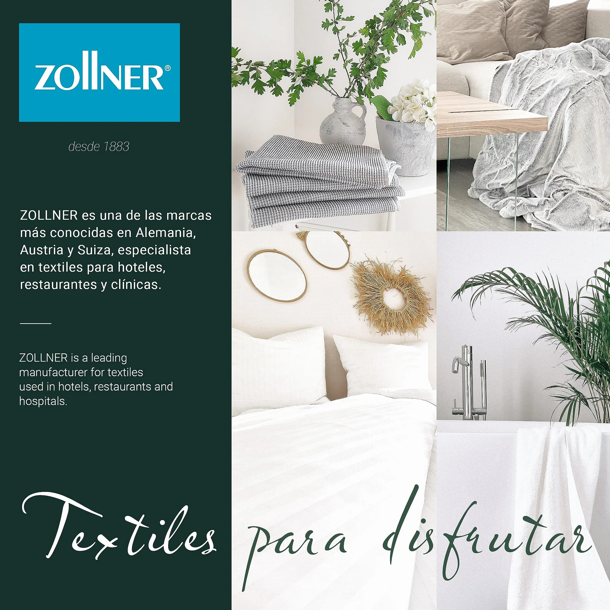 ZOLLNER Falda escocesa para sauna hombre algodón cintura elástica fermeture à scratch Oeko Tex®