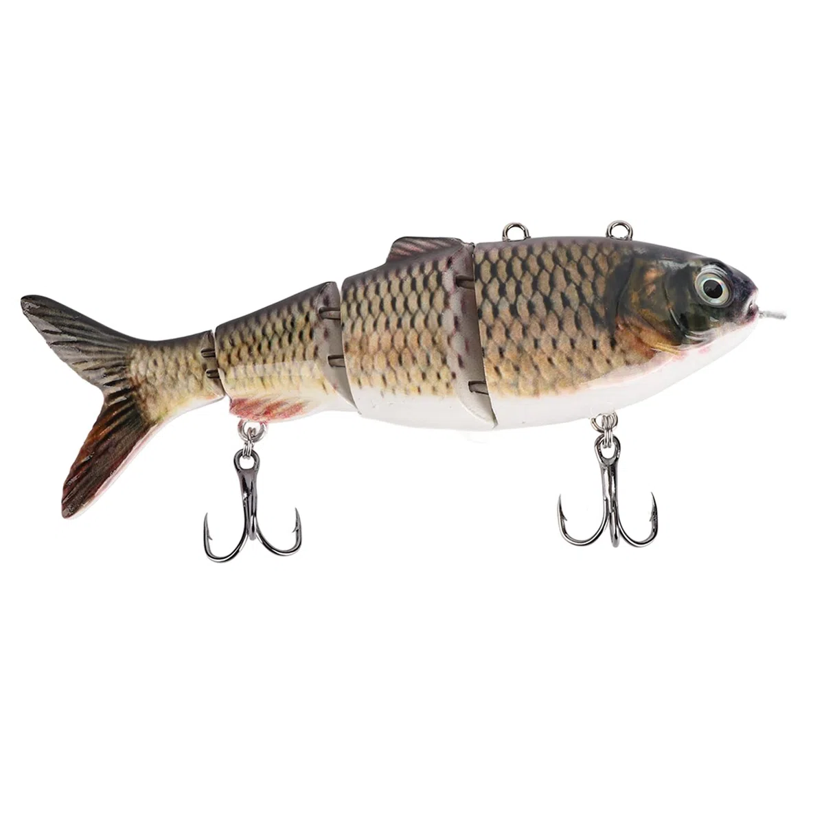 Señuelo de Natación Robótico, Señuelo de Pesca Eléctrico con Luz LED, Wobbler Recargable por USB, Cebo de Natación Multiarticulado, Señuelos de bajo Duro para Aparejos de Pesca