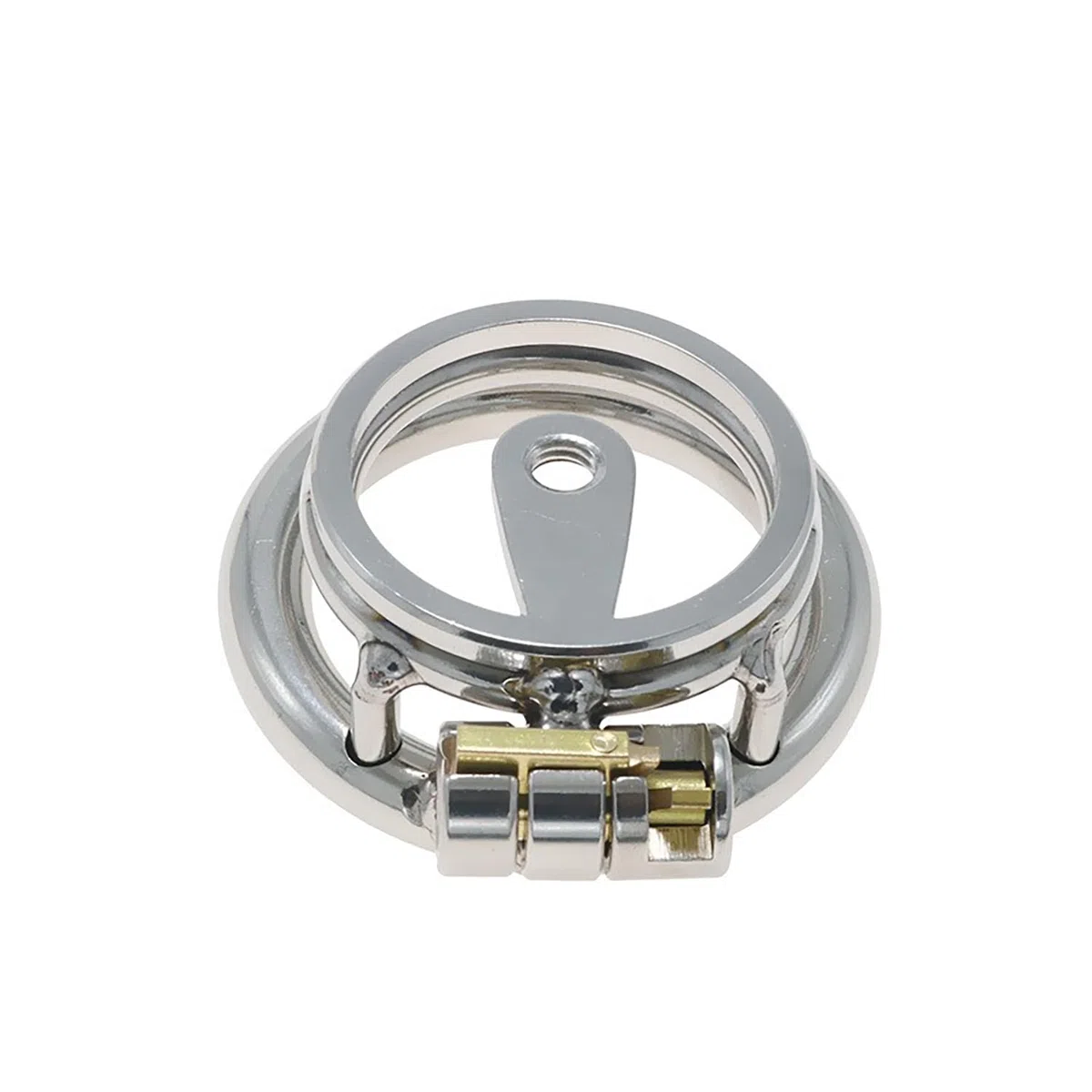 1 Palabra Plana de Acero Inoxidable Baloncesto Deportes Jaula Protectora con Anillo y cinturón y Silicona Tubo Hueco Trompeta Herramienta de Fitness,Silver/a/m