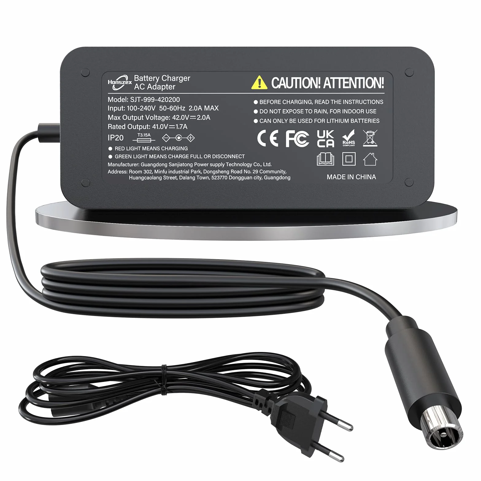Cargador Patinete Electrico 42V 2A 84W Compatible con Xiaomi M365, M365 Pro, Pro 2, Mi 4, 4 Lite, 5 Elite, Ninebot