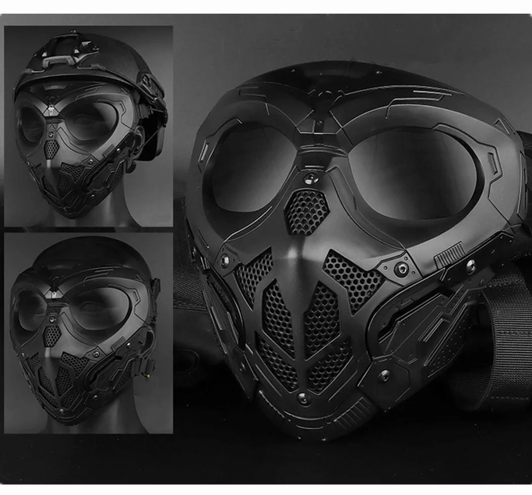 Máscara táctica Airsoft Paintball Cráneo Cara Completa Halloween CS Wargame