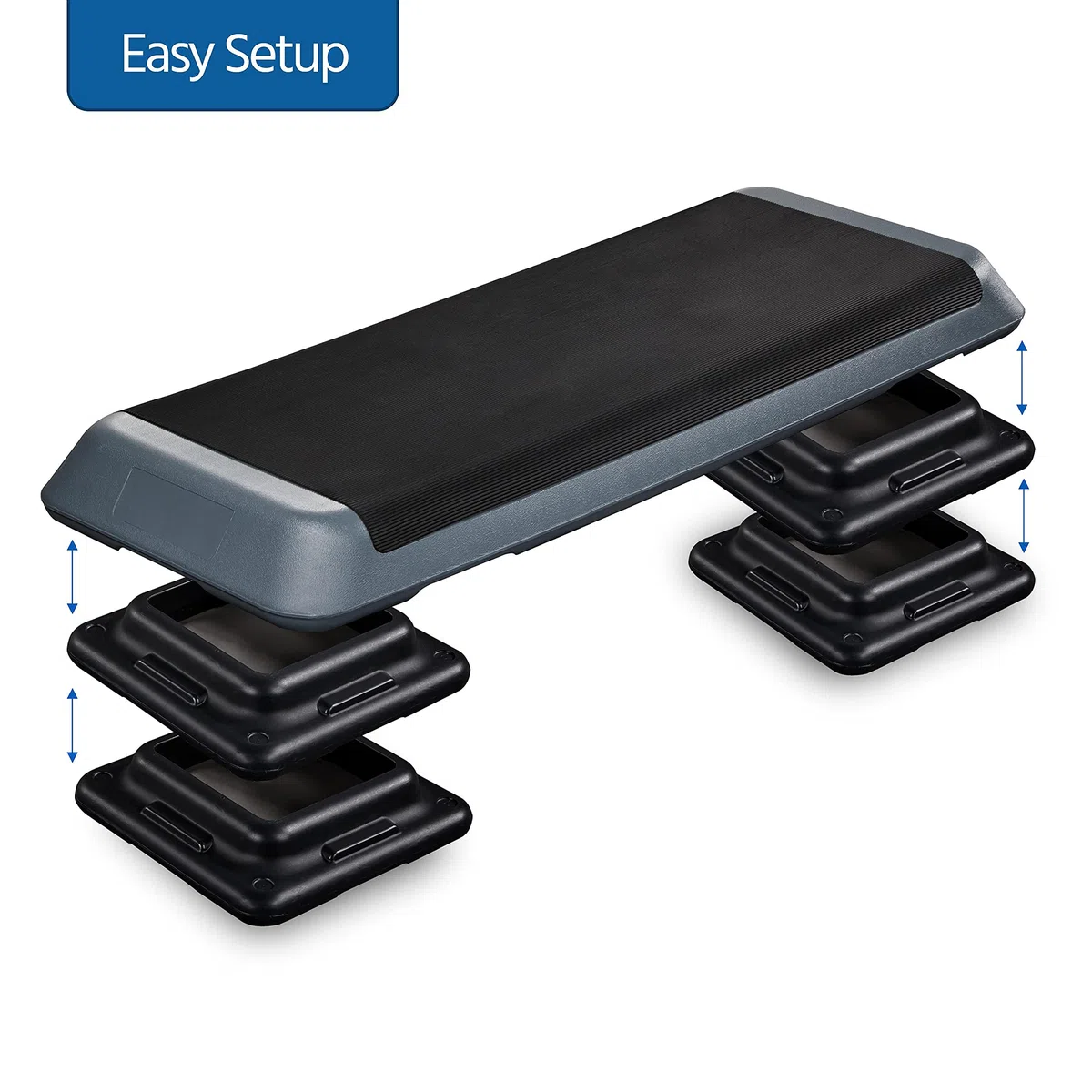 Yaheetech Steps Fitness Casa Step de Aeróbic Antideslizante Altura Adjustable en 11cm/16cm/21cm Stepper Fitness Profesional para Gimnasio Casa Carga 250kg 110x42cm