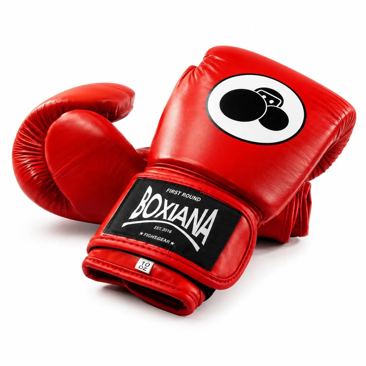 Guantes de Boxeo de Piel Natural para Entrenamiento y Sparring Modelo, First Round Red, 14 Oz