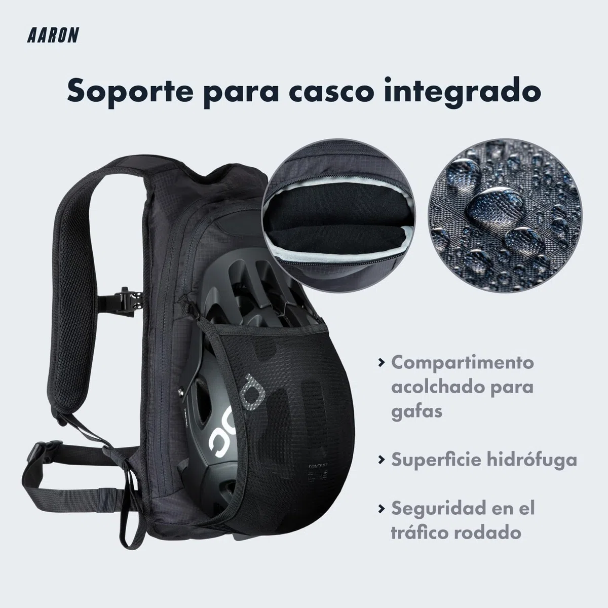 AARON Mochila pequeña y de esquí, mochila de bicicleta de montaña de 8 l, impermeable con protección contra la lluvia, mochila de senderismo pequeña para hombre y mujer