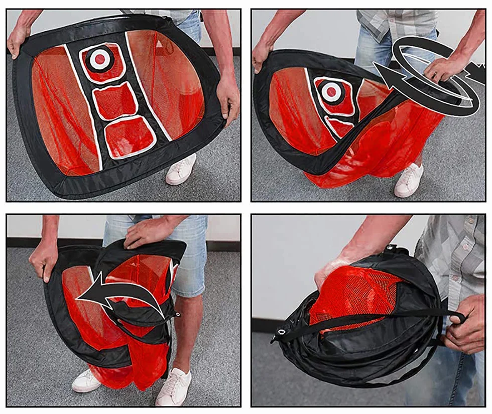 Red plegable para deportes al aire libre, red de práctica de golf, herramienta de práctica de columpio, accesorio de portería de golf